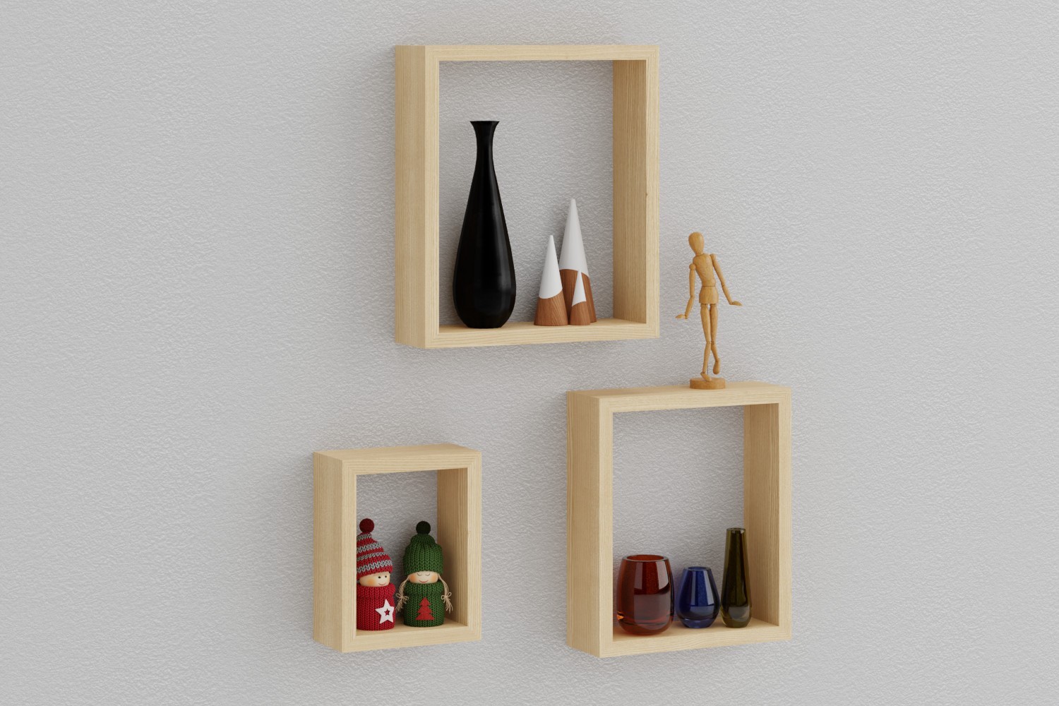 Set etajere din lemn masiv Genoa