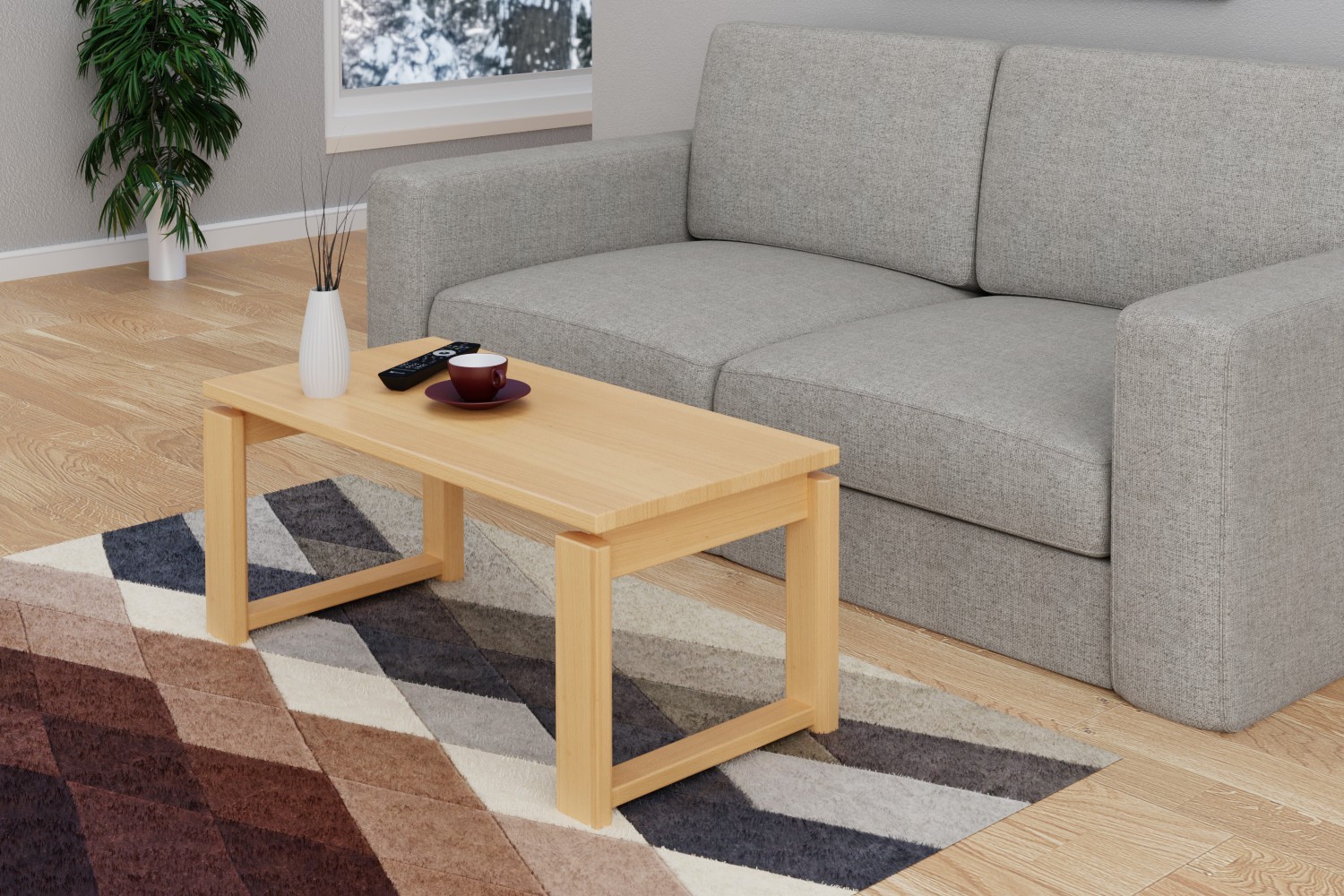 Masuta cafea din lemn masiv Manhattan