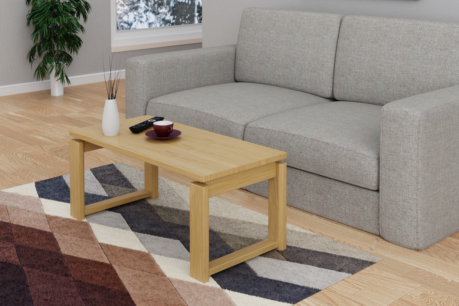 Masuta cafea din lemn masiv Manhattan