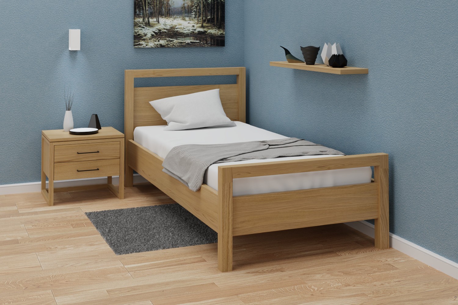 Pat din lemn masiv Aprilia