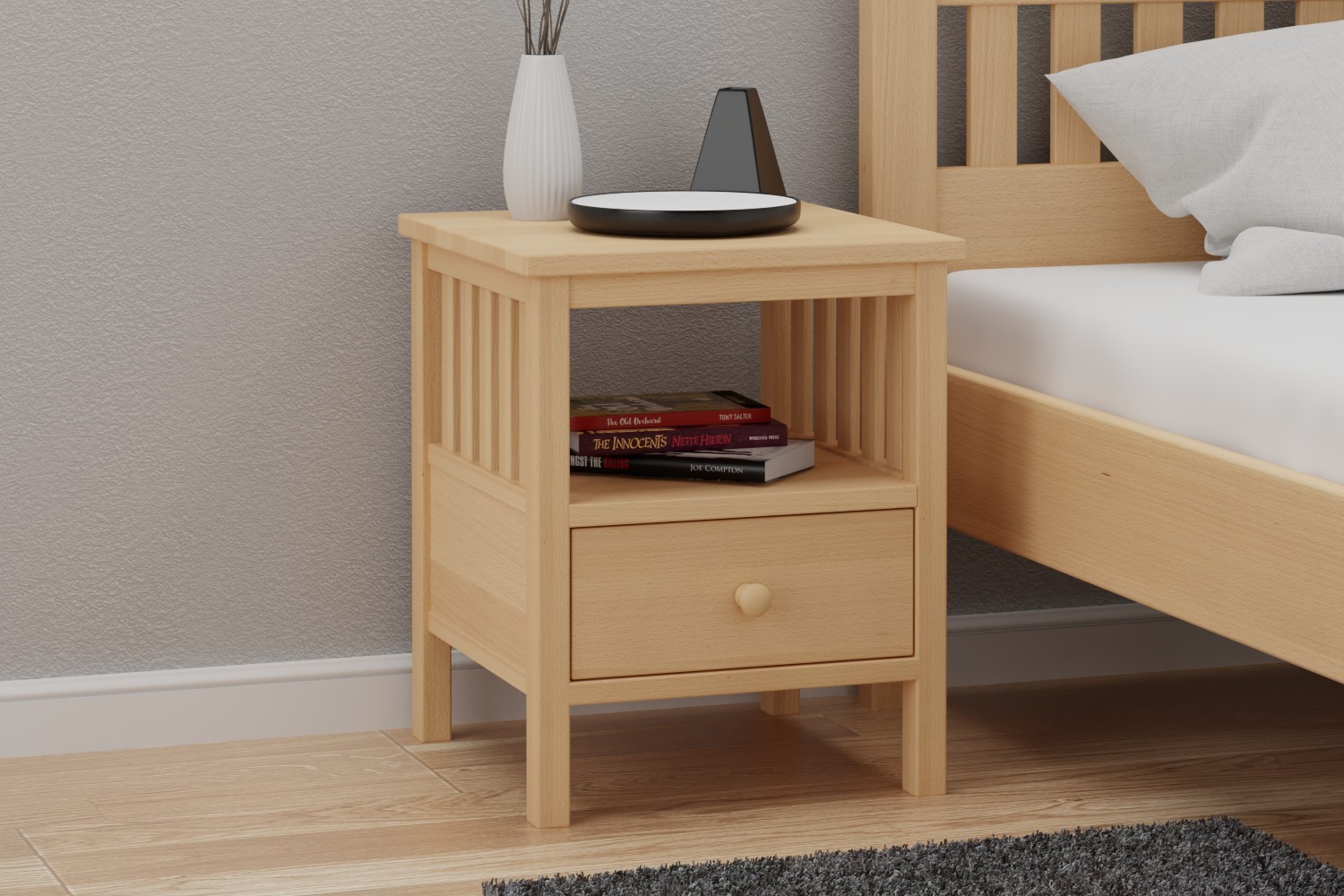 Noptiera din lemn masiv Dover