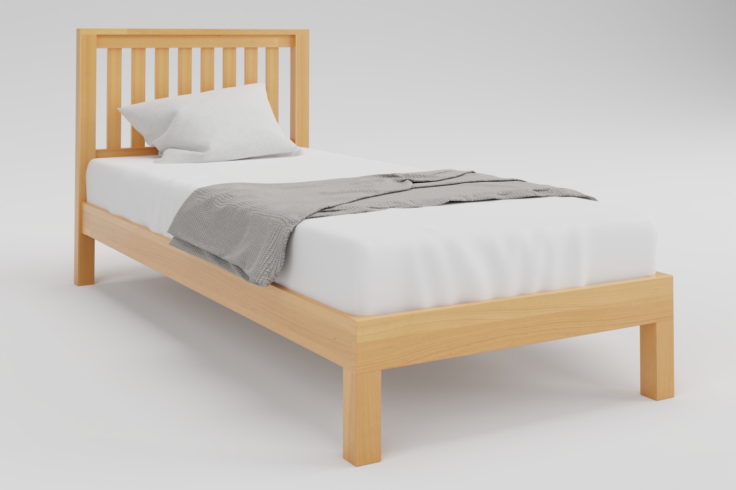 Cadru pat din lemn masiv cu tablie...