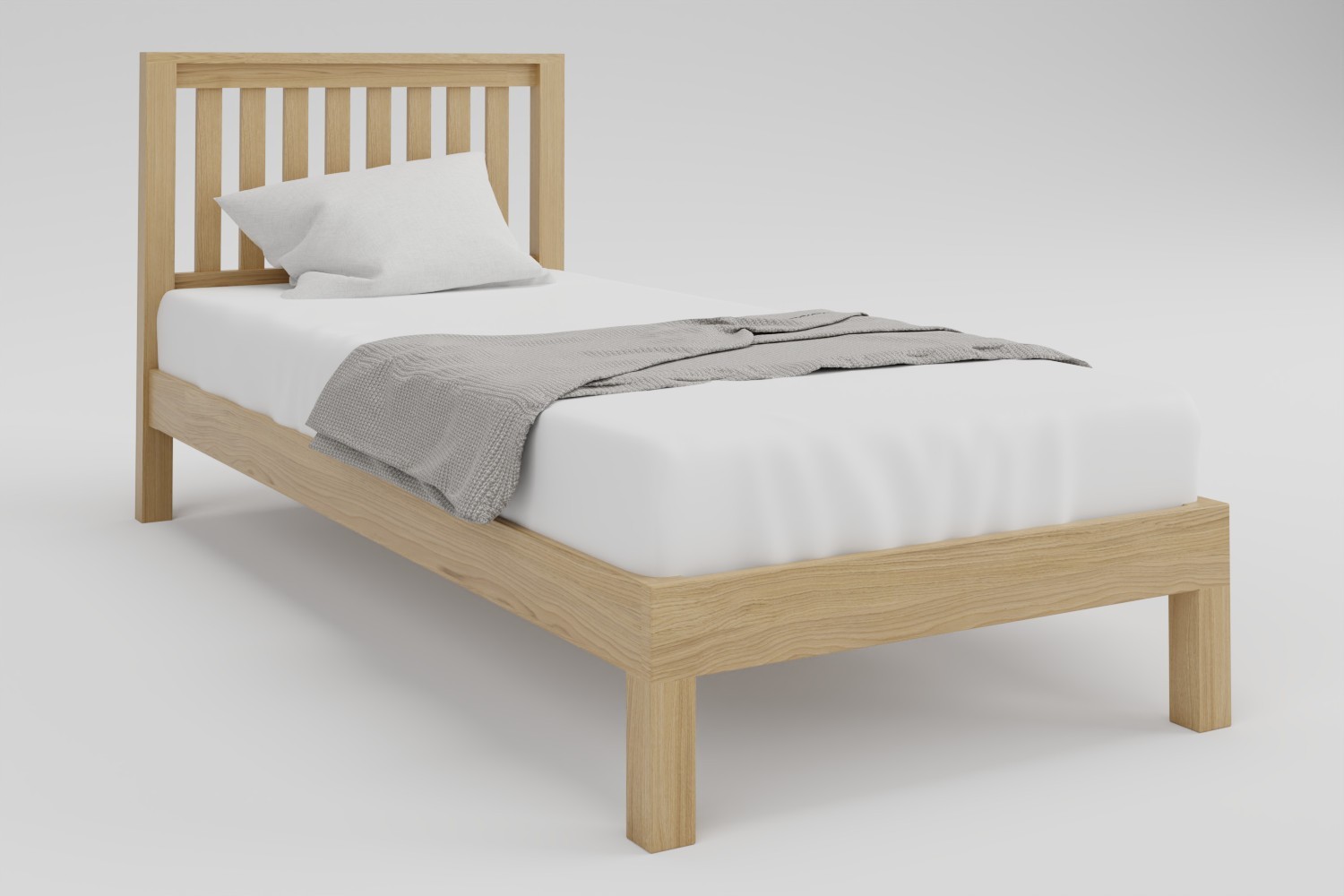 Cadru pat din lemn masiv cu tablie...