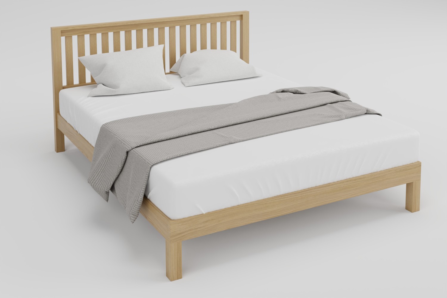 Cadru pat din lemn masiv cu tablie...