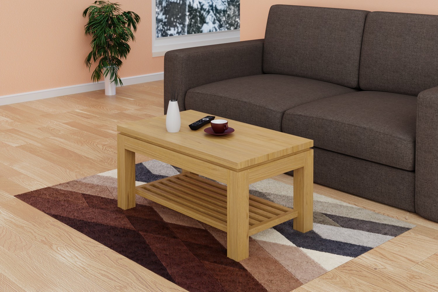 Masuta cafea din lemn masiv Karma