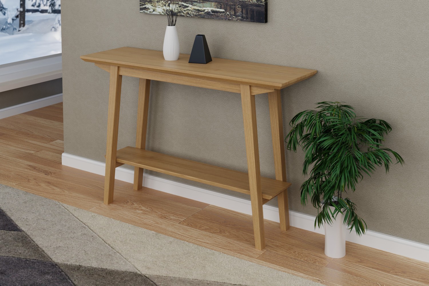 Masuta hol din lemn masiv Kyoto