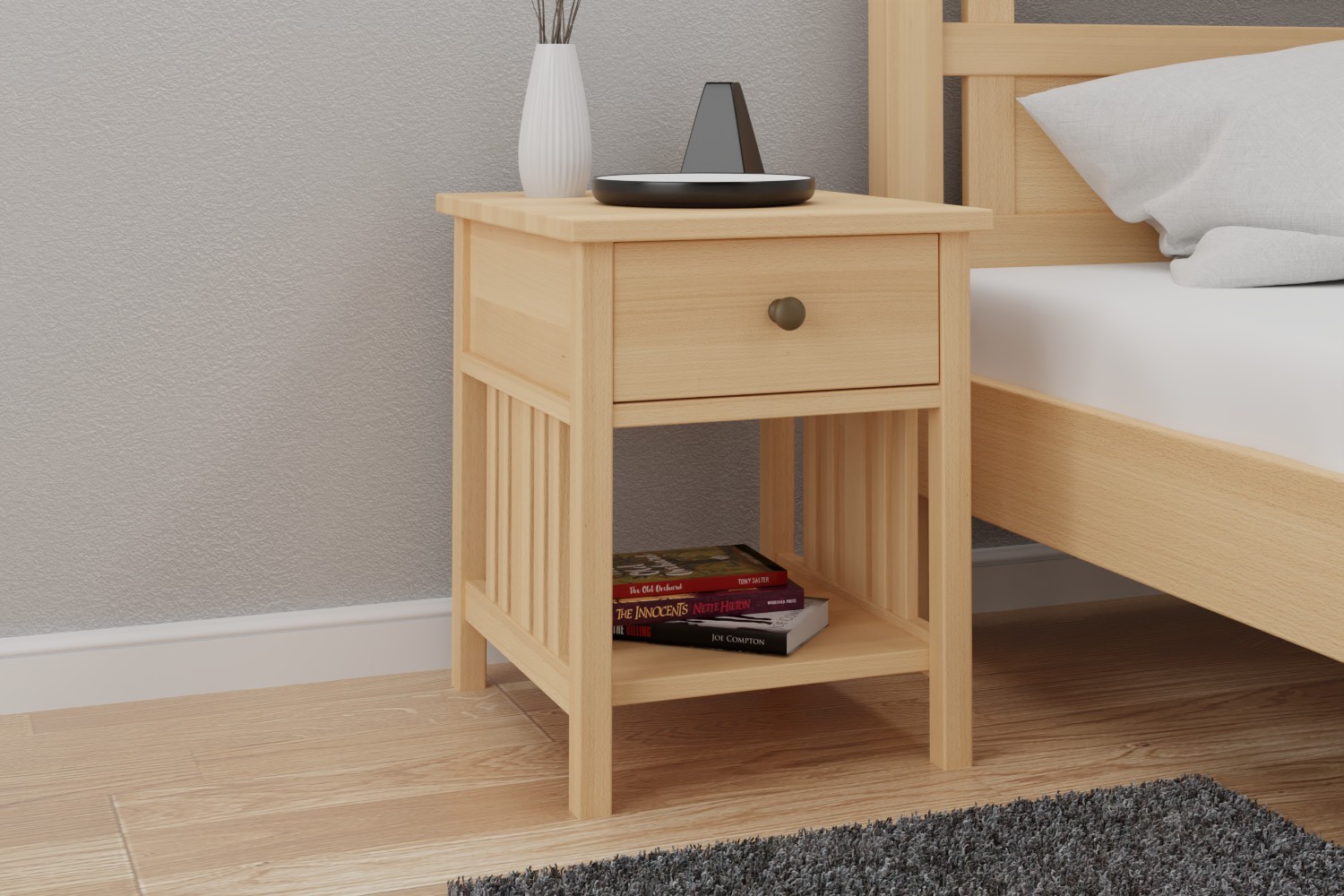 Noptiera din lemn masiv Cambridge