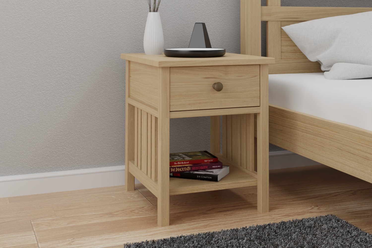 Noptiera din lemn masiv Cambridge